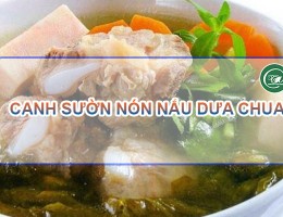 Canh sườn non nấu dưa chua 