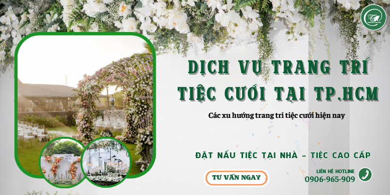 Xu huong trang tri tiec cuoi moi nhat hien nay