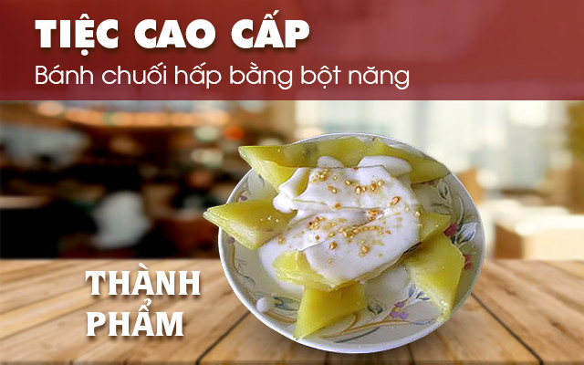 Bánh chuối hấp bột năng dẻo ngon