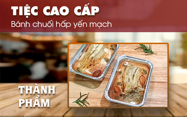 Bánh chuối hấp yến mạch 