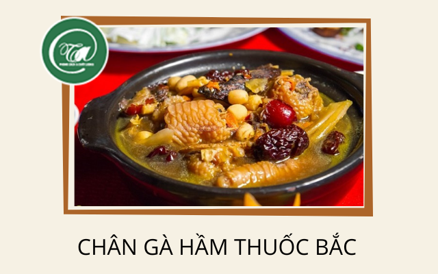 Chân Gà Đông Tảo hầm thuốc bắc