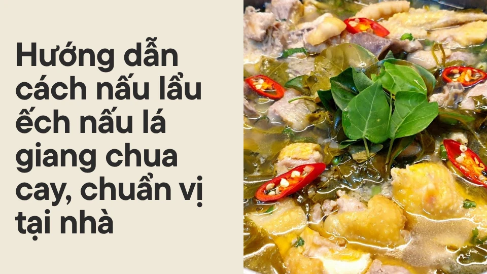 Hướng dẫn cách nấu lẩu ếch nấu lá giang chua cay, chuẩn vị tại nhà