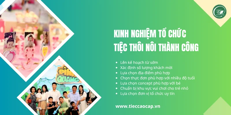 Kinh nghiệm tổ chức tiệc thôi nôi thành công